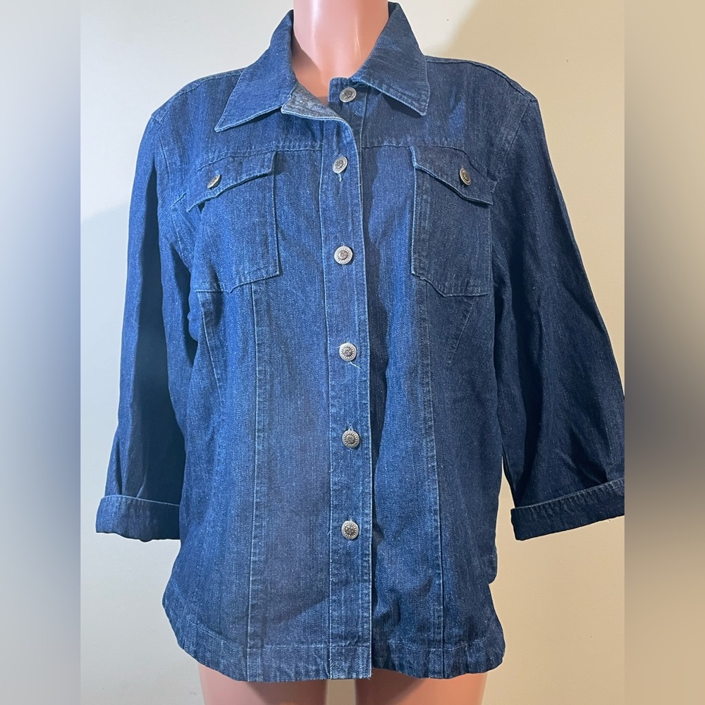 Westbound‎ Women’s XL Blue Jean Denim jacket Cotton with front chest pockets
